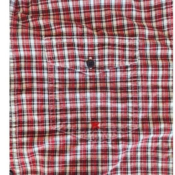 ROPER Shirt Button Down Men's Size Large Tall Plaid Checked Western Casual - Picture 6 of 8